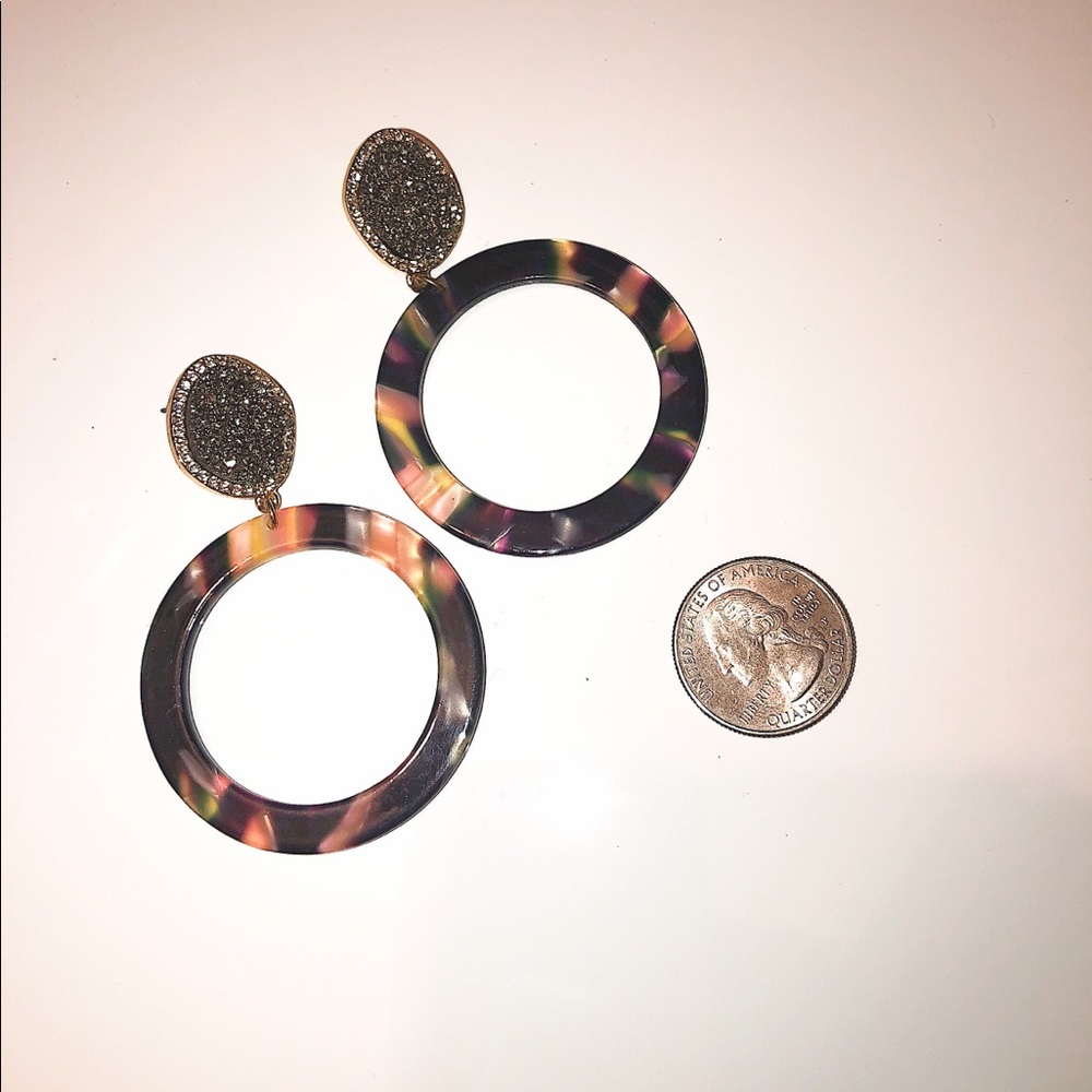 BubbleBar Hanging hoop earrings